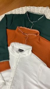 Blouse Muslim Kasual ZIGAS Top - Ootd Hijab Outfit Bahan Crinkle - Blouse Ngampus All Size Fit To L