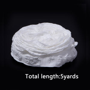 5Yards/bag Polyester Plaid Wavy Edge Pleated Ribbon Ruffled Ribbon for Flower Bouquet Wrapping Clothing Sewing Pet Supplies