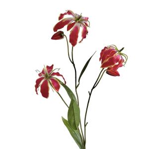 Gloriosa Lily Flame Lily Artificial Flower Living Room Decoration Fake Vibrant For Home DIY Stunning Accent Plastic