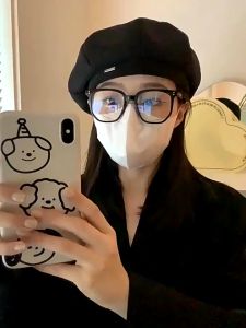 Mũ beret nữ trơn Mũ nồi bát giác họa sĩ chất cotton phối "CEKEKE" phong cách Ulazzang thời trang thu đông - Mã NV62