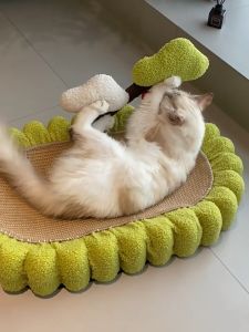 "Local stock" Cat bed Cat Scratcher Cat Sofa Pet Toy Cat Scratching Board with Wide Durable Oval Base Resistant to Wear and Non-Shedding Cat Bed with Integrated Scratching Area