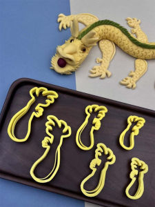 Chinese Style Dragon Year Cake Mold Baking Tools Steamed Bun Flower Pattern Mooncake Molds for Baking Zodiac Animal Shapes