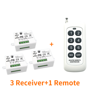 433 Mhz RF Relay Receiver Mini Wireless Smart Light Switch with Remote Control 1000M Distance220V Switch for Home Led Lamp Fan