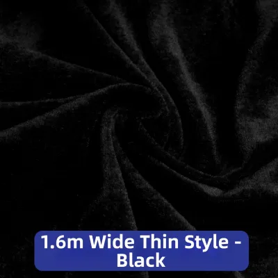 XIYIFANG | Thick Black Velvet Fabric Material