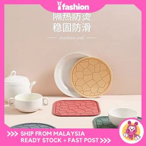iFASHION 2009 READY STOCK Silicone Heat-Resistant Table Mat Heat Insulation Mat Pot Bowl Waterproof Cup Anti-Slip Placemat Coaster