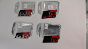 Emblem GR Sport GR Chrome Black Steel With Double Side Tape