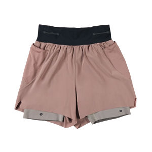Antibacterial Double-Layer Waist Bag Shorts for Hiking and Trail Running