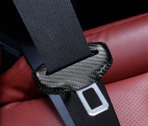 1PCS Universal Car Seat Belt Buckle Cover Protector Anti-collision Case PU Leather Protection Wear Car Interior Accessories
