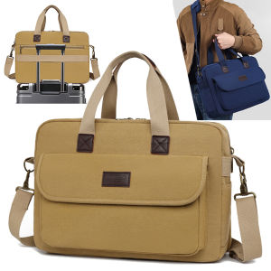 Canvas Crossbody Bag Mens Casual Business Mailman Bag Large Capacity Single Shoulder Portable Fitness Bag Business Travel Bag