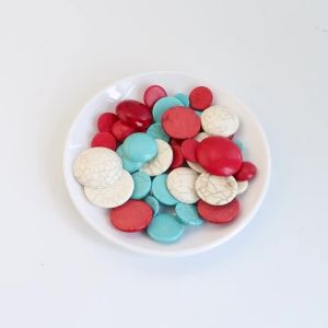10Pcs/Lot 2-30mm Turquoise Round Cabochons Red Blue White Loose Gemstone Cabochon for DIY Rings Necklace Jewelry Making