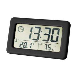 Mini Digital Alarm Clock with Temperature&Humidity Display Ultra-thin Desk Clock Table Clock for Kitchen Office Home Decorations