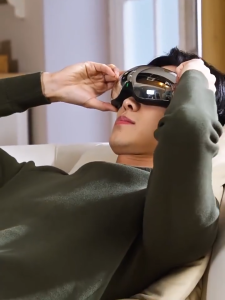 Visual Wireless Eye Massager 3203E Foldable Portable Hot Compress Smart Eye Mask Bluetooth Music Relieve Eye Fatigue Dry Eye Protection Device Birthday Teachers Day Gift