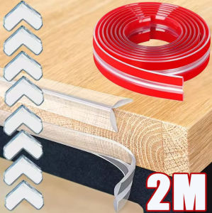 【Swan Home】2M Transparent Table Edge Guard Silicone Baby Protection Strip Tape Self Adhesive Collision Proof Safety Furniture Corner Protector
