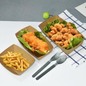 กล่องบรรจุภัณฑ์อาหารใช้แล้วทิ้งรูปสี่เหลี่ยมผืนผ้าจากกระดาษสําหรับใช้ในร้านอาหาร