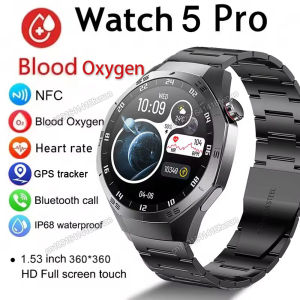 GT5 Pro GPS NFC Smart Watch Men 360*360 AMOLED Screen Heart rate Bluetooth Calls IP68 Waterproof Man Smartwatch For Android IOS