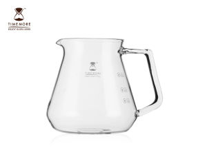 TIMEMORE Coffee Tea Pot 360ml 600ml Milk Mugs Contracted For Kitchen Free Gift Glass Cover with Silicon Ring