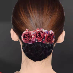 Womens Professional Hairnet Nurse Special Bun Headwear Bank Work Hair Accessory Floral Hairpin Korean Style Fresh Outburst