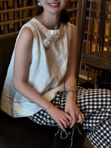 QINGNAER | Summer Elegance Large Size Womens Clothing Sleeveless Vest