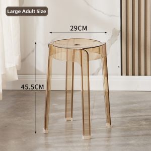 Durable Stackable Transparent Crystal Stool