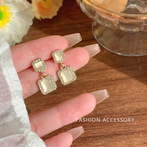 Hoa Tai Kim Loại Hợp Kim Hình Học Cho Nữ Trang Sức Thời Trang Phong Cách Hàn Quốc Trang Trí Tai Đính Kim Cương Đơn Giản Cá Tính