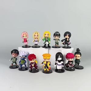 TOPTOY | 12pcs/set Anime Naruto Figure Naruto Sasuke Itachi Kakashi Q Version PVC Action Figure Model Doll Collection Toy Gift