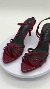 Ladies Fashion Elegant Patent Leather Pointed-Toe Stilettos Comfortable Simple and Versatile Thin High Heels