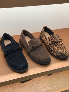 Vintage Leopard Print Slip-on Loafers