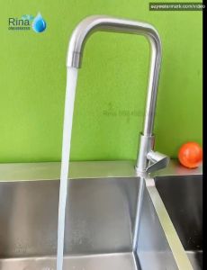 Vòi rửa chén lạnh Inox 304 - Vòi rửa chén lạnh SUS 304 RINA RN6006 xoay 360 độ hàng loại 1