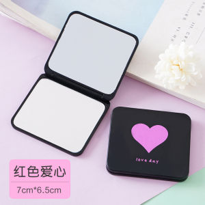 Portable Folding High Definition Small Mirror Beauty Makeup Mirror Dual Side Compact Travel Size for Students Dormitory Use