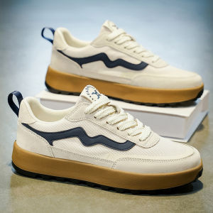 Mens Breathable Mesh Sports Shoes Summer 2025 Thick Bottom Casual Board Shoes Youth Trendy Flatform Sneakers Rubber Sole
