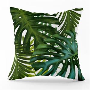 New Green Plant Sofa Pillowcase Spring Green Floral Patterned Plant Cover American Style Home Fabric Cushion Protector
