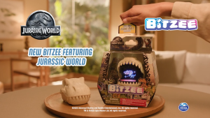 Bitzee Jurassic World T-Rex Skull Interactive Toy with 25 Virtual Dinosaurs that React to Movement and Battle Mode Collectable for Children Aged 5+