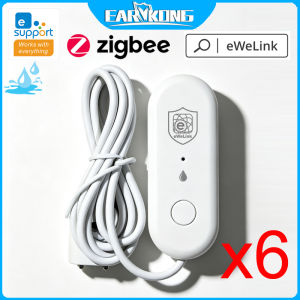 EWelink Zigbee Water Leakage Sensor Smart Home Water Level Detector Bathroom Safety Overflow Alarm APP Real-time Monitoring