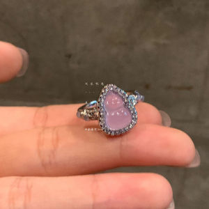 Nhẫn Ngọc Bích Hình Quả Dưa Chuột Phong Cách Trung Hoa Mới Thời Trang Cho Nữ Nhẫn Ngón Trỏ Nhẫn Thời Trang Hợp Kim Vàng