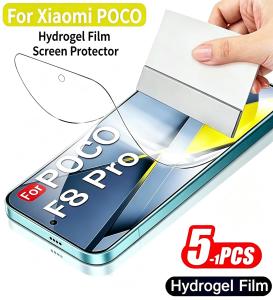 TAOYUNXI | 1-5Pcs Ultra HD Screen Protector For Poco F7 F8 Pro F6 F5 Pro Full Coverage Soft Hydrogel Film For Poco F8 Ultra Film Not Glass
