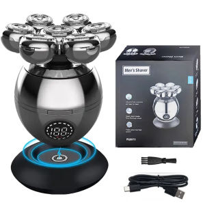 Máy Cạo Râu Điện 5 Trong 1 Dành Cho Nam Giới Hói Đầu Lưỡi Dao Nổi 7D Máy Tỉa Râu Sạc Không Dây USB Chống Nước IPX5 Lưỡi Dao Bằng Thép Không Gỉ