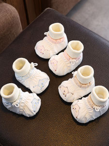 Baby Shoes Socks Soft Bottom Anti-Loss Spring Autumn Style for 0-3 Months Crawling Stage Boys Girls Newborn Footwear