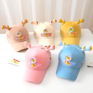 Nón lưỡi trai trẻ em đính kèm tai thú cực cưng cùng họa tiết in nổi  tông màu tươi sáng LADISO - NN42