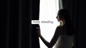 LUXU 1pc Full Shading Curtain Soundproof Heat Blackout Curtain With 8 Rings For Living Room Bedroom