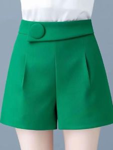 Slim Fit Korean Style High Waist Suit Shorts Womens Fashionable Casual Wide Leg Pants Summer 2024 Versatile Casual Wear