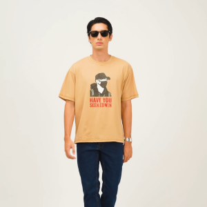 EDWIN JEANS - BOURNE BEIGE Kaos Pria Lengan Pendek SS - Top Man Graphic Tee