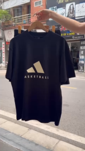 Set bộ hè nam cộc tay cổ tròn - logo in nổi - hàng cao cấp - chất cotton thoáng mát -  mẫu mới hè 2025 ( hàng quảng châu loại 1 )