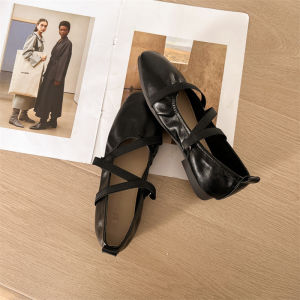 XUJIA | Red French Vintage Mary Jane Flats
