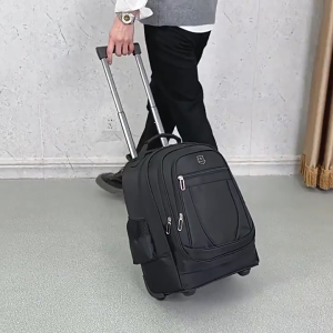 Rolling Backpack Versatile Carry-On Backpack with Wheel Large Travel Laptop Trolley Backpack for Men