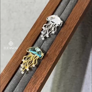 Ghim cài áo nam nữ Eleanor Accessories hình sứa biển phụ kiện thời trang trâm cài áo 10698