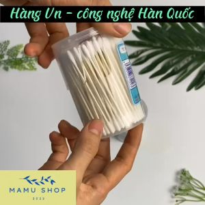 Tăm bông cho bé sơ sinh bông ngoáy tai 200 que cao cấp Aqua star Mamu shop M139