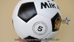 Bola Sepak Original Mikasa Kick Off size 5 Bahan Kulit PU Super Premium Tahan Air Kuat dan Awet