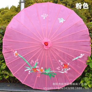 56cm Art Bamboo Frame Silk Cloth Umbrella Ancient Dance Umbrella Decor Restaurant Ceiling Decorative Bar Setting Craft Umbrellas