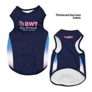 Alpine F1 Team Pet Clothes Racing Vest for Dogs And Cats Polyester Fiber Medium And Large Dogs Small Dogs Pet Supplies