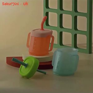 Sakumini Curve Straw Cup Training Gelas Minum Sedotan Anak